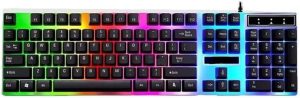 كيبورد العاب سلكية بالوان الفضاء اللوني RGB من جاما، موديل GX-90